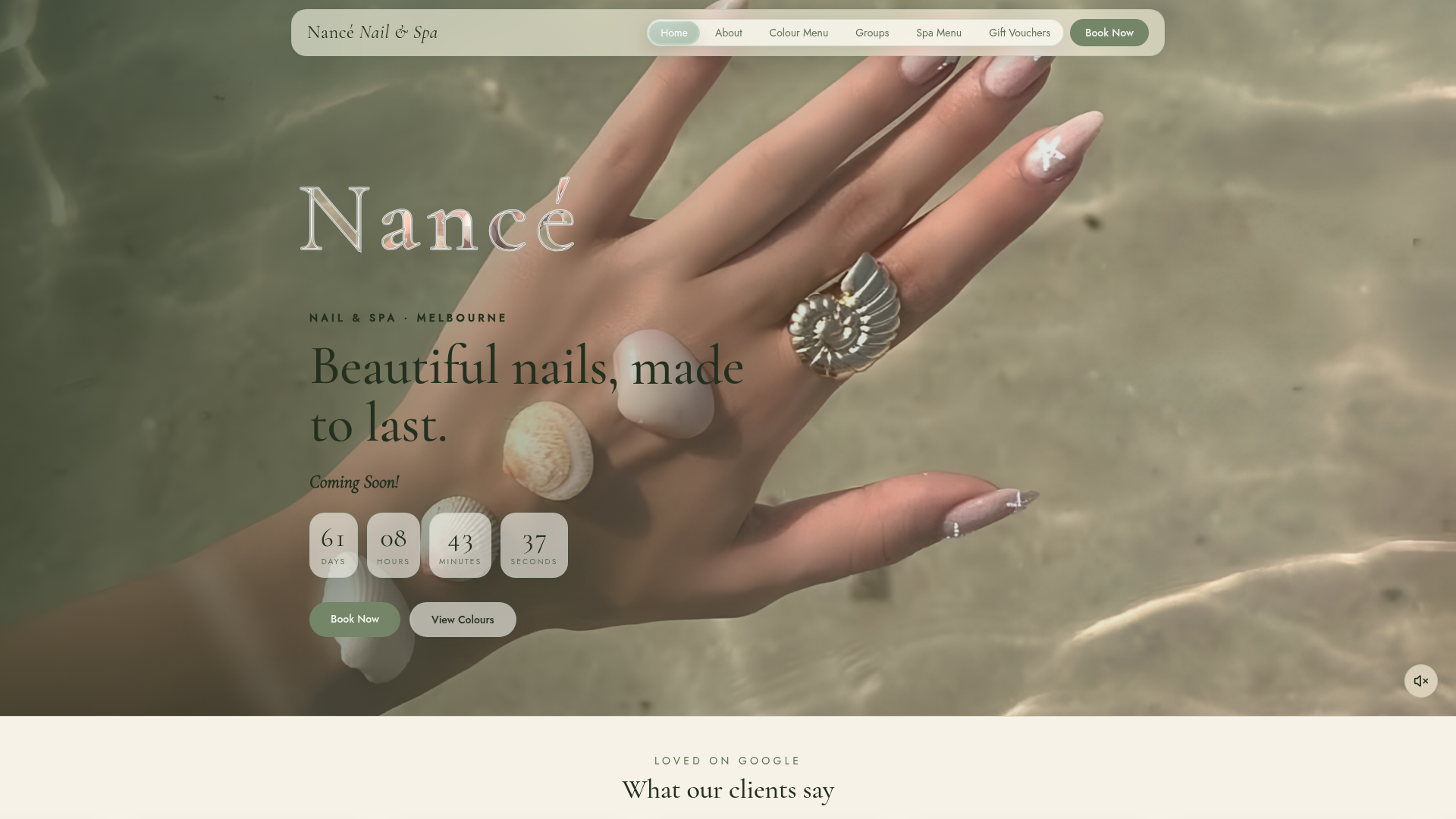 Nancé Nails & Spa — home page